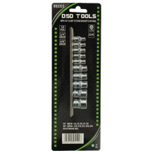 10 PCS 1 / 4" IR 3 / 8" E STAR SOCKETS ON HOLDER DS1313 10 PCS 1 / 4" IR 3 / 8" E STAR SOCKETS ON HOLDER DS1313