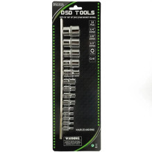 14 VNT. 1 / 4", 3 / 8", 1 / 2" JUNGTIES E TORX GALVUČIŲ RINKINYS DS1315