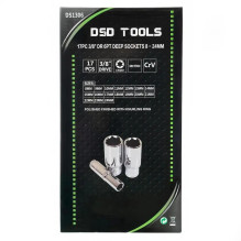 17 VNT. 3 / 8" JUNGTIES 6 BRIAUNŲ GILIOSIOS GALVUTĖS 8 - 24 mm DS1306