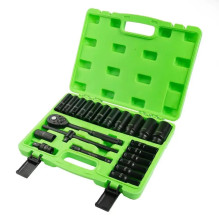 1 / 2" DRIVE 6-POINT LONG IMPACT SOCKET SET, 22 PCS. DS1179