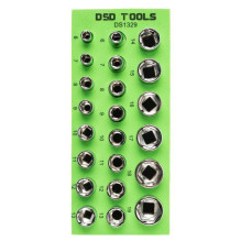 22 pcs. 1 / 4" and 3 / 8" SUPER LOCK SOCKETS DS1329 22 pcs. 1 / 4" and 3 / 8" SUPER LOCK SOCKETS DS1329