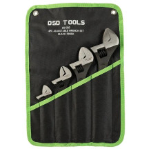 4 pcs. adjustable wrench set, black finish, DS1282 4 pcs. adjustable wrench set, black finish, DS1282