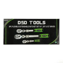 Set of 3 Telescopic Ratchet Wrenches 1 / 4″, 3 / 8″ and 1 / 2″ DS1371 Set of 3 Telescopic Ratchet Wrenches 1 / 4″, 3 / 8″ and 1 / 2″ DS1371