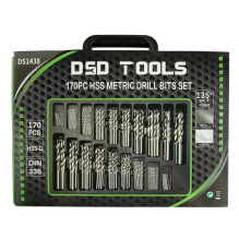 170 VNT. HSS GRĄŽTŲ RINKINYS 1 - 10 mm DS1438 170 VNT. HSS GRĄŽTŲ RINKINYS 1 - 10 mm DS1438