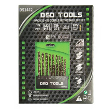 19 PCS HSS COBALT METRIC DRILL BITS SET 1 - 10 mm DS1442 19 PCS HSS COBALT METRIC DRILL BITS SET 1 - 10 mm DS1442