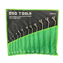 12 DALIŲ DVIGUBAI PALENKTŲ ŽIEDINIŲ RAKTŲ RINKINYS 6-32 mm 75° DS1814