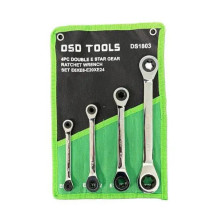 Set of 4 double-ended E-star ratchet wrench keys DS1803 Set of 4 double-ended E-star ratchet wrench keys DS1803