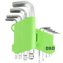 9-piece short hex key set with ball end DS1043 9-piece short hex key set with ball end DS1043
