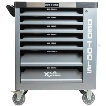 7-drawer tool trolley-cabinet with tools, gray DS1021