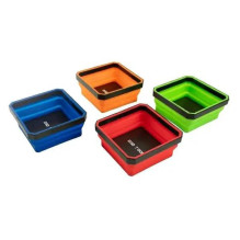 Foldable magnetic parts trays - 4-piece set DS1423 Foldable magnetic parts trays - 4-piece set DS1423
