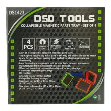 Foldable magnetic parts trays - 4-piece set DS1423 Foldable magnetic parts trays - 4-piece set DS1423