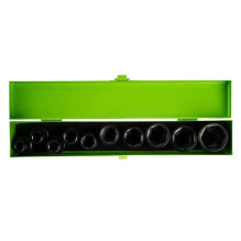 1 / 2" HEX METRIC IMPACT SOCKETS, 10 PCS DS1110 1 / 2" HEX METRIC IMPACT SOCKETS, 10 PCS DS1110