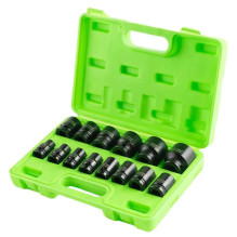 1 / 2" PAVAROS 6 PIECE SHALLOW HEX IMPACT SOCKET SET, METRIC, 14 PCS. DS1115