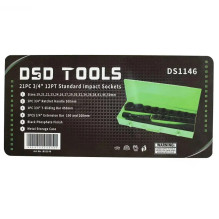 3 / 4" PAVAROS 12-POINT IMPACT SOCKET SET 21 PCS DS1146 3 / 4" PAVAROS 12-POINT IMPACT SOCKET SET 21 PCS DS1146
