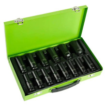 1 / 2" SMŪGINIŲ GILIŲ GALVUČIŲ KOMPLEKTAS, METRINIS 10 - 30 MM, 14VNT DS1150