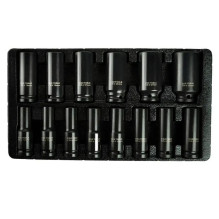 1 / 2" Impact deep socket set, metric 10 - 30 mm, 14 pcs DS1150 1 / 2" Impact deep socket set, metric 10 - 30 mm, 14 pcs DS1150