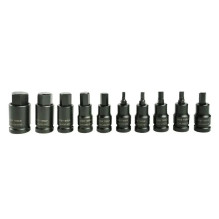 1 / 2" HEXAGONAL DRIVE IMPACT SOCKETS "HEX" BITS-HEADS, 10 PCS. DS1170 1 / 2" HEXAGONAL DRIVE IMPACT SOCKETS "HEX" BITS-HEADS, 10 PCS. DS1170