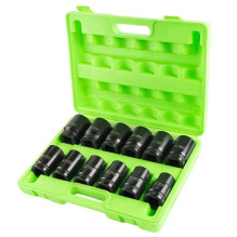 1" Socket wrench hexagonal long impact sockets, metric, 12 pcs. DS1173 1" Socket wrench hexagonal long impact sockets, metric, 12 pcs. DS1173