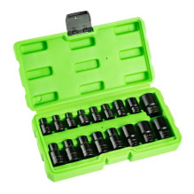 3 / 8" 1 / 2" E-STAR Gear Socket Set, 17 pcs. DS1175 3 / 8" 1 / 2" E-STAR Gear Socket Set, 17 pcs. DS1175