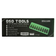 3 / 8" PAVAROS SMŪGINĖS "TORX" GALVUTĖS-ANTGALIAI, 9VNT. DS1189