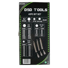 ANTGALIŲ "HEX, TORX,SPLINE" RINKINYS,42 VNT. DS1209 ANTGALIŲ "HEX, TORX,SPLINE" RINKINYS,42 VNT. DS1209