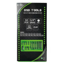 1 / 2" SOCKET SET 10 mm "RIBE" 14 PCS DS1213 1 / 2" SOCKET SET 10 mm "RIBE" 14 PCS DS1213
