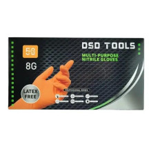 Orange nitrile gloves 50 pcs. in box, size L, DS4000