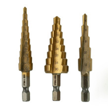 3 pcs. HSS step drill bit,...