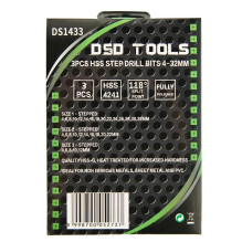 3 PCS. HSS Step Drill Bits 4-32 MM DS1433