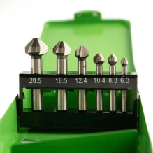 6 VNT. KŪGINIŲ ĮGILINIMO GRĄŽTŲ RINKINYS HSS 6.3 - 20.5 mm DS1435 6 VNT. KŪGINIŲ ĮGILINIMO GRĄŽTŲ RINKINYS HSS 6.3 - 20.5 mm DS1435