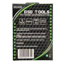 6 PCS. HSS Countersink Drill Bit Set 6.3 - 20.5 mm DS1435