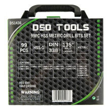 99 PCS HSS DRILL BIT SET 1.5 - 10 mm DS1436 99 PCS HSS DRILL BIT SET 1.5 - 10 mm DS1436