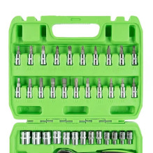 46 PCS. 1 / 4" METRIC SOCKET AND BIT SET DS1036 46 PCS. 1 / 4" METRIC SOCKET AND BIT SET DS1036