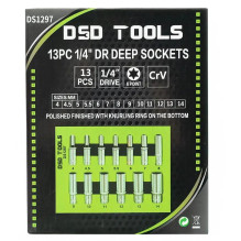 13 VNT. 1 / 4" GILUMINĖS GALVUTĖS 4-14 MM DS1297 13 VNT. 1 / 4" GILUMINĖS GALVUTĖS 4-14 MM DS1297
