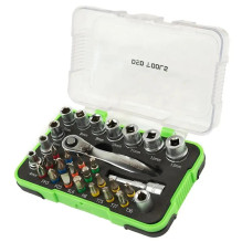 31 PCS. 1 / 4" SOCKET AND BIT SET DS1333 31 PCS. 1 / 4" SOCKET AND BIT SET DS1333