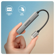 AXAGON HUE-STC USB-Hub - 3x USB-A, 1x USB-C, 12cm USB-C-Kabel