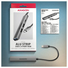 AXAGON HUE-STC USB-Hub - 3x USB-A, 1x USB-C, 12cm USB-C-Kabel