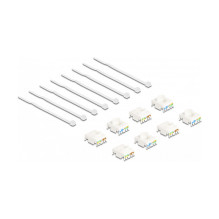 Keystone Modul RJ45 Buchse zu LSA Cat.6A werkzeugfrei farbig Set 8 Stück Keystone Modul RJ45 Buchse zu LSA Cat.6A werkzeugfrei farbig Set 8 Stück