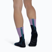 BUFF Merino MW Crew Socks MWC1 Socks, Black - Purple L BUFF Merino MW Crew Socks MWC1 Socks, Black - Purple L