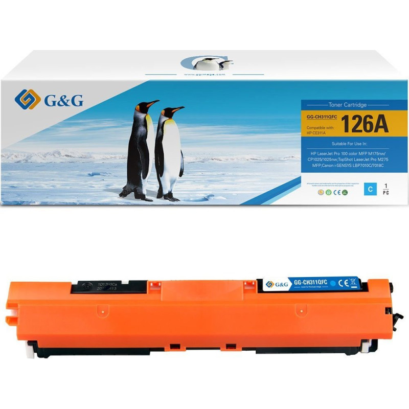 Toneris G&amp;G suderinamas su HP 126A / CE311A Canon 729C