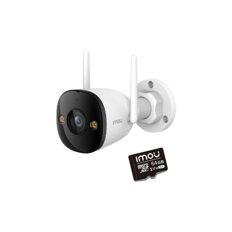 IP kamera Imou bullet 3 5MP Wi-Fi IR30 su 64GB atminties kortele