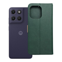 Atverčiamas dėklas, skirtas Motorola G17 POWER Split Book, žalias ir auksinis