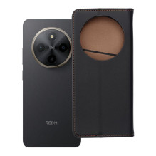 Atverčiamas dėklas, skirtas Xiaomi Redmi 17C Smart Pro Book, odinis, juodas Atverčiamas dėklas, skirtas Xiaomi Redmi 17C Smart Pro Book, odinis, juodas