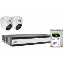 Vaizdo įrašymo įrenginys Abus ABUS analoginis vaizdo komplektas: 2 mini kupolo kameros + įrašymo įrenginys