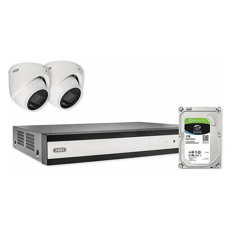 Vaizdo įrašymo įrenginys Abus ABUS analoginis vaizdo komplektas: 2 mini kupolo kameros + įrašymo įrenginys