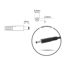 Movano charger 19.5v 3.34a (4.5x3.0 pin) 65W for Dell