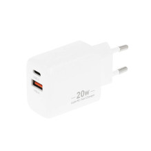 Movano GaN 20W USB-C PD + USB-A Charger (White)