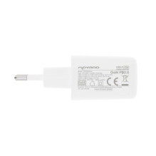 Movano GaN 20W USB-C PD + USB-A Charger (White)