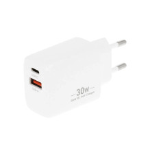 Movano GaN 30W USB-C PD + USB-A Charger (White)
