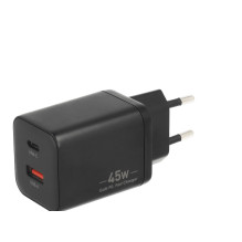 Movano GaN 45W USB-C PD + USB-A Charger (Black)